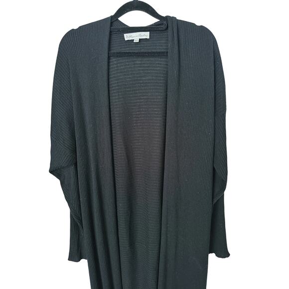 Maison De Papillon Quiet Luxury Silk Cashmere Cocoon Cardigan XS Black Minimal - Picture 3 of 9
